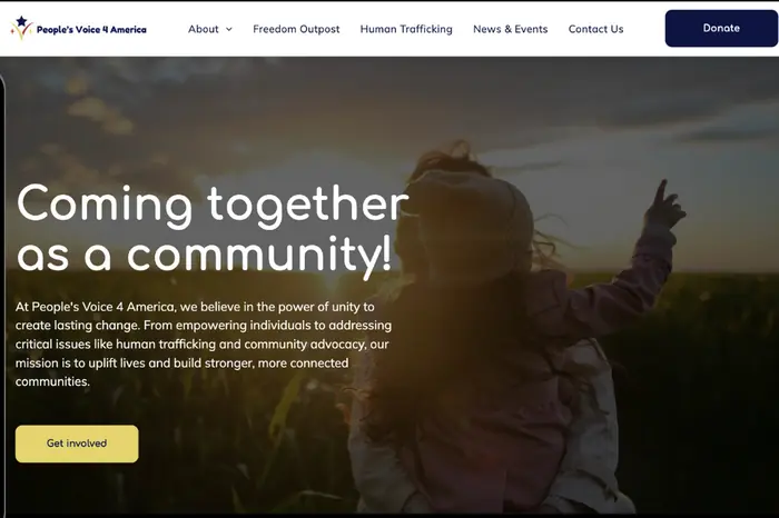 People's Voice 4 America homepage built by The Site For Sites